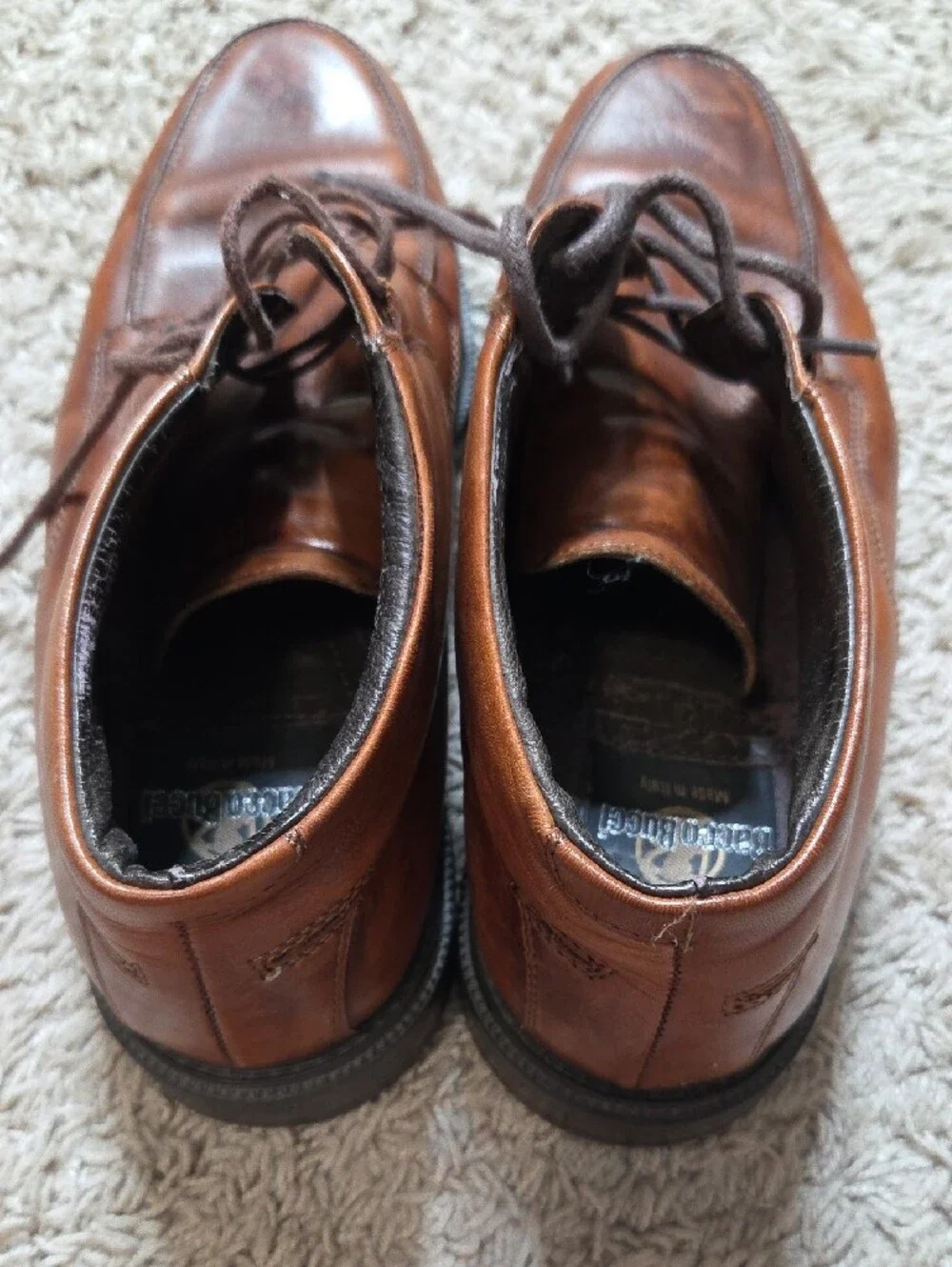 BACCO BUCCI MADE IN ITALY BROWN LEATHER MEN Size 9.5 WALKING SHOES